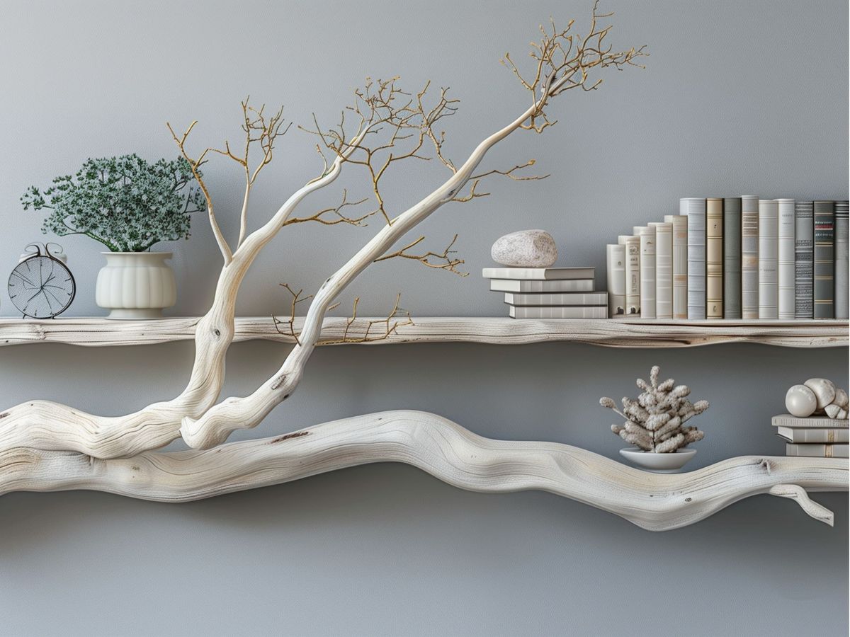 Organic wooden shelf representing gentle structure